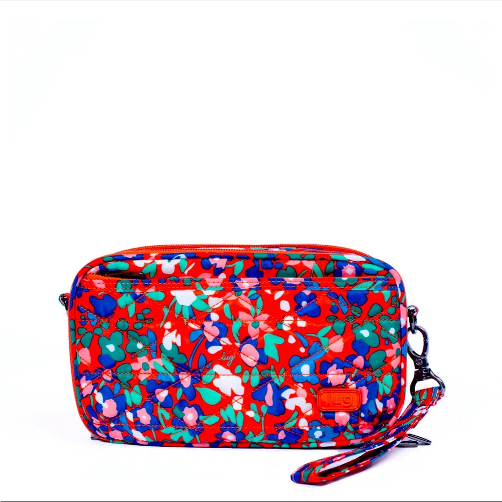 NWT:LUG ROUNDABOUT 2 CONVERTIBLE WALLET CROSSBODY BELT BAGWILDFLOWER POPPY Hurry